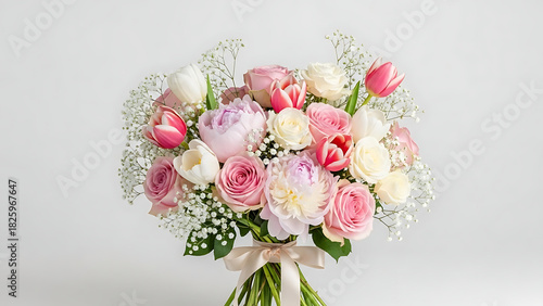 Fototapeta Naklejka Na Ścianę i Meble -  A Symphony of Roses & Peonies