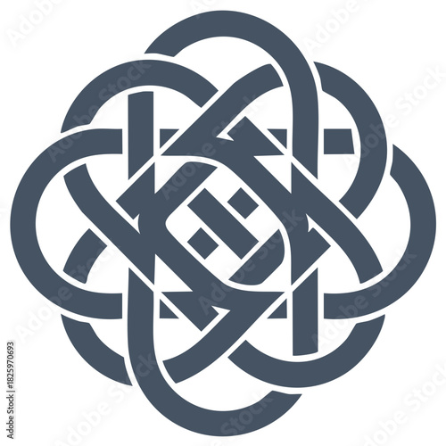 Intricate Celtic Knot Symbol Design Geometric Abstract Art