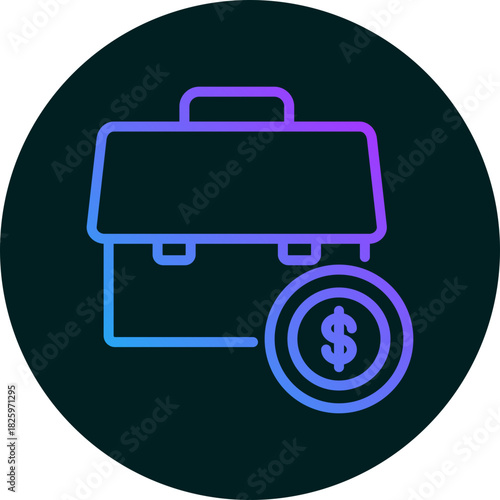 Briefcase icon for weather, website, application, printing, document, poster design, etc