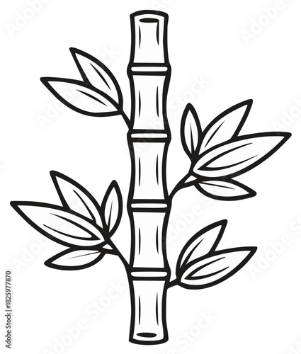 black and white bamboo plant clip art preview
