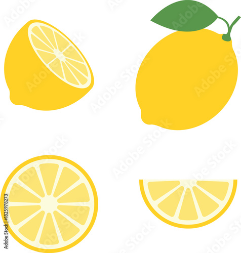 Healthy citrus fruit with leaf illustration vector