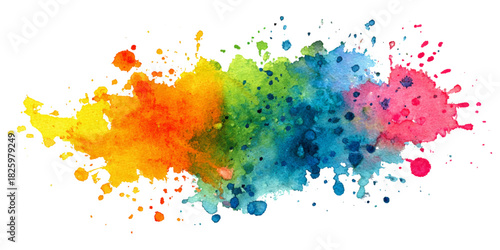 Abstract colorful watercolor brushstroke texture. vector hand drawn multi color watercolor background design.