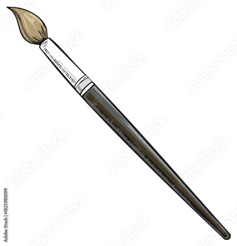 Single Pointed Paintbrush Tool for Painting Illustration Craft and Artwork Creative Design