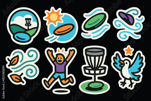 Vibrant disc golf stickers: exciting designs for sport enthusiasts