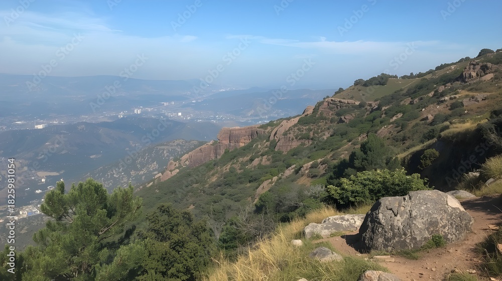 Naklejka premium Generative AI- view from the top