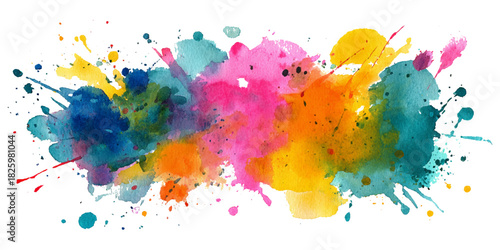 Abstract colorful watercolor brushstroke texture. vector hand drawn multi color watercolor background design.