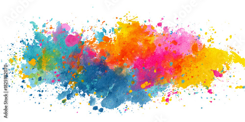 Abstract colorful watercolor brushstroke texture. vector hand drawn multi color watercolor background design.