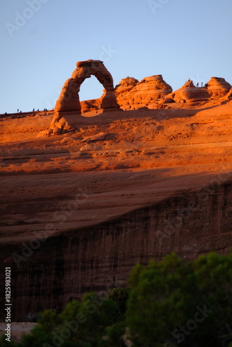 delicate arch at sunset