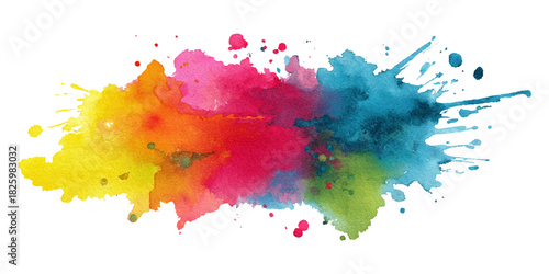 Abstract colorful watercolor brushstroke texture. vector hand drawn multi color watercolor background design.