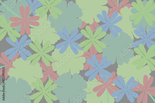 Muted abstract floral vector — soothing decorative digital wallpaper (for decorative digital use only)