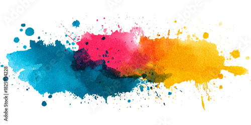 Abstract colorful watercolor brushstroke texture. vector hand drawn multi color watercolor background design.