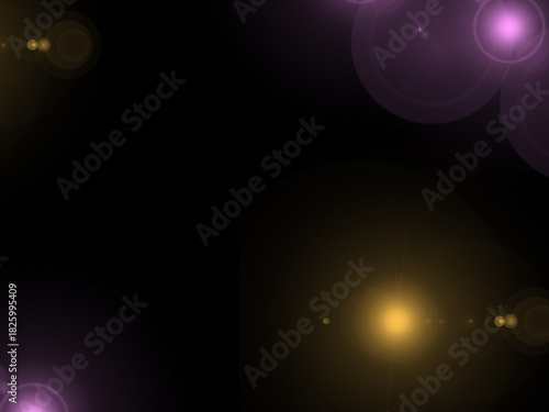 Black background with a purple and yellow circle in the middle