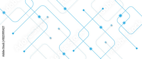 Abstract futuristic technology background. Technology background with crossed lines and dots.