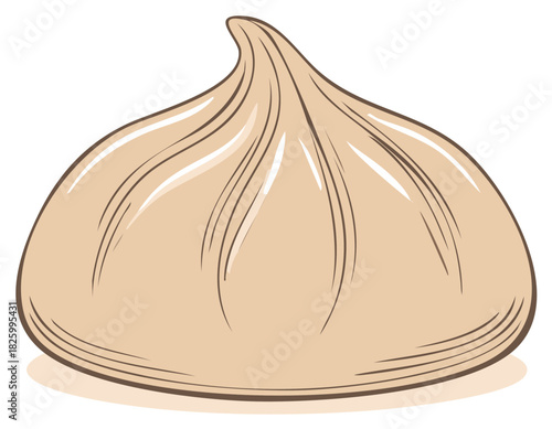 Delicious Soup Dumpling Appetizer Illustration Asian Cuisine Traditional Dish