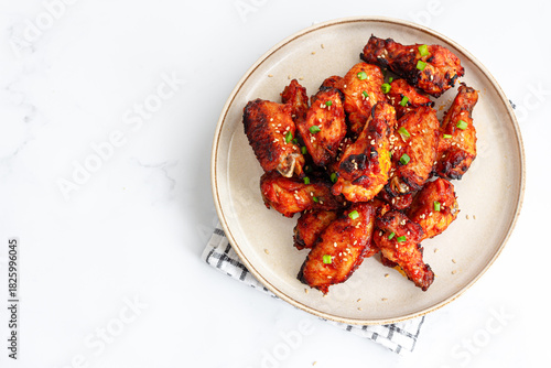 Photography Korean Gochujang Wings Top Down Photo