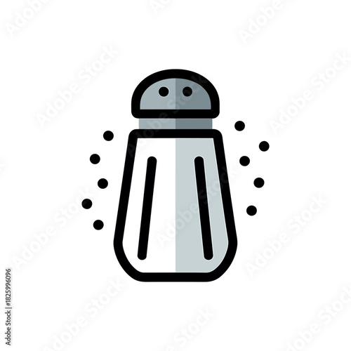 Isolated vector illustration of a salt shaker  Icon on White Background Vector Art Illustration on white background.