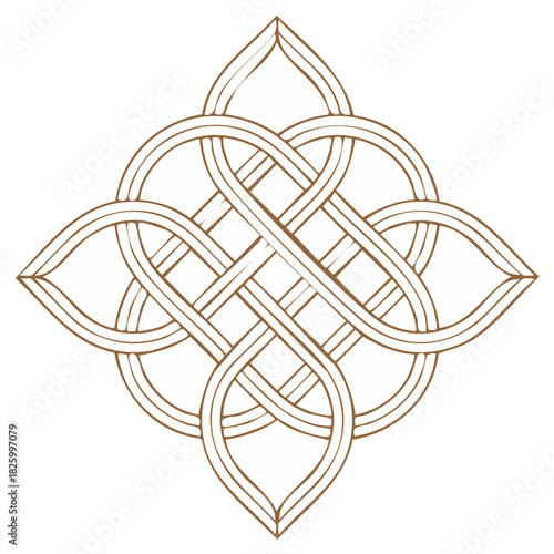 Intricate ornamental Celtic knot pattern continuous interwoven lines traditional spiritual decorative symbol