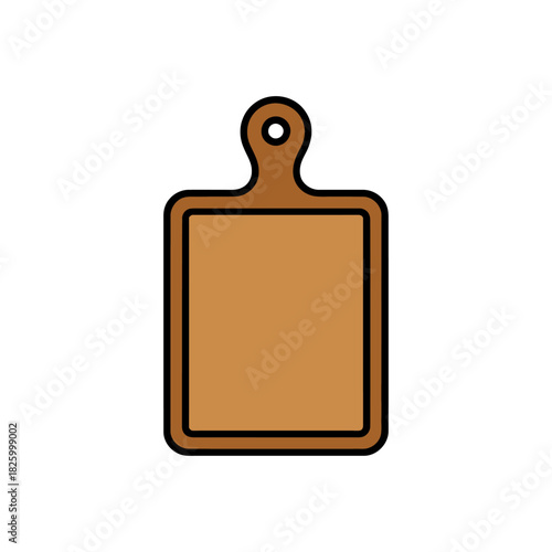 Chopping board icon on White Background Vector Art Illustration on white background.