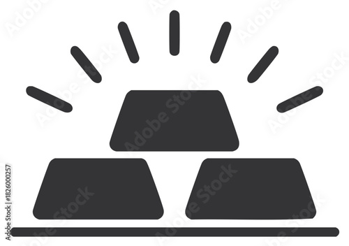 Illustration of stacked gold bars financial success concept