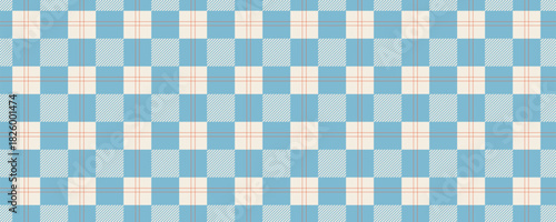 Seamless blue gingham vintage design. Classic check pattern for fabric, wrapping paper, cards, and banners.