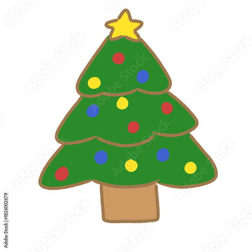 christmas tree isolated on white