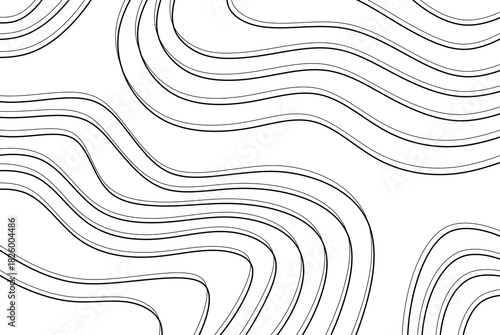 Abstract contour topographic pattern with smooth, raised lines. Minimalistic background design for project designs. Illustration with wavy lines on a transparent background PNG.