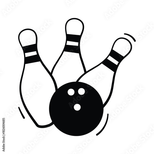 Representing fun at the bowling alley, ready to use