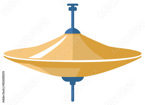 Flat design icon of a hi-hat cymbal musical percussion instrument
