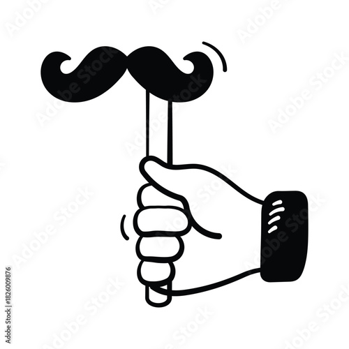 An editable icon of carnival mask in trendy style, A beautiful party prop masquerade