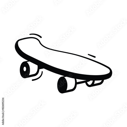 A skateboard icon used for performing tricks and skating