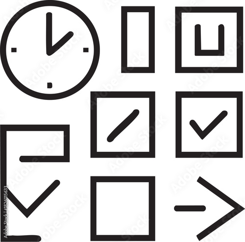 Abstract geometric design with vibrant color palette and bold typography