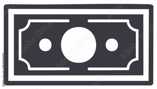 Money currency banknote illustration icon. Business finance commerce and payment concept.