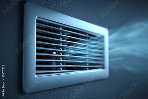 Indoor Ventilation Grille Releasing Cool Air in a Modern Space Generative AI