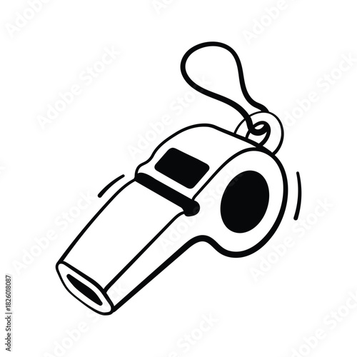A sports whistle used for signaling in games and activities