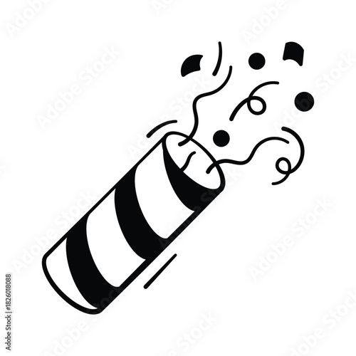 Take a look at this amazing icon of party popper in modern style