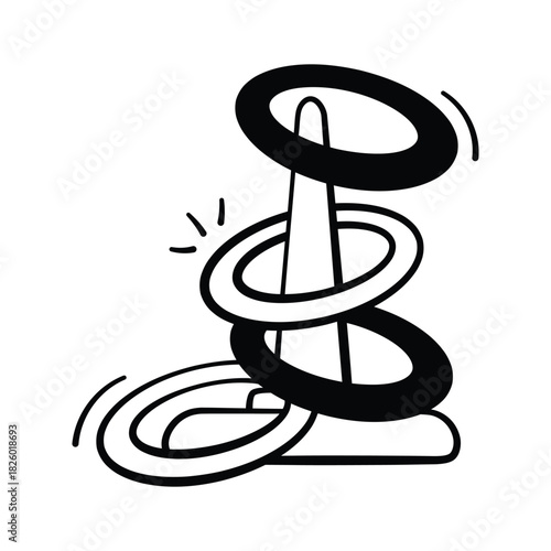 Get this creatively crafted amazing icon of ring toss