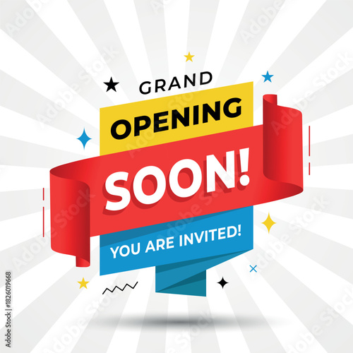 Grand Opening Soon Event Announcement Banner