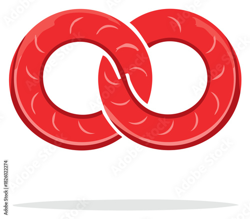 Red Infinity Symbol, Endless Loop, Mathematical Shape, Eternal Sign