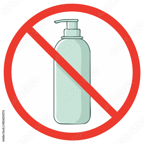 No Soap Dispenser Icon Prohibition Symbol