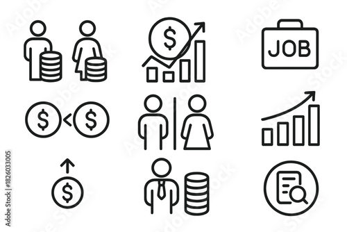 Finance, job opportunities, salary comparison, and market growth charts