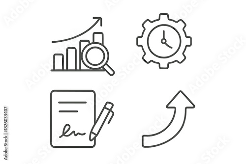 Business analysis, time management, contract signing, and financial growth progress