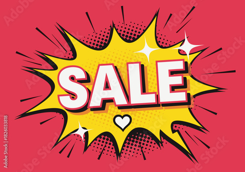 Sale Blast Dynamic Retail Promotion with Bursting Star Design