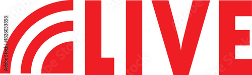A red logo with three curved lines and the word LIVE in bold red letters.