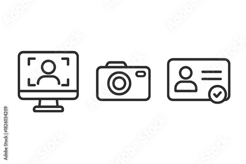 Digital identity verification process with facial recognition, photo capture, and secure ID card approval