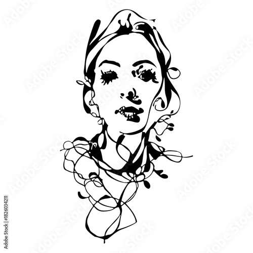 Elegant black silhouette of a graceful dancer showcasing exquisite movements against a contrasting white background