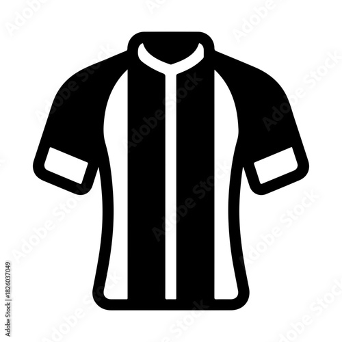 Minimalist illustration of a black ice cream cone with a scoop, isolated on a white background for food-themed designs