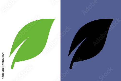 Green Leaf Icon Symbol for Nature, Eco, and Sustainability Design