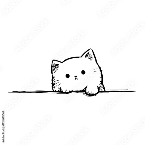 Minimalist silhouette of a tree and bird perched on a branch against a bright blue sky, symbolizing nature and tranquility