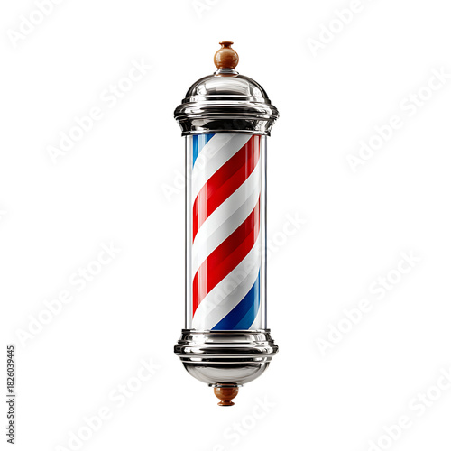barber pole isolated on white
