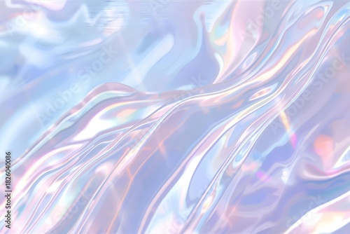 Seamless Holographic Pastel Water Ripple Background, 8K